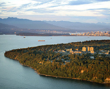 aerial view of UBC